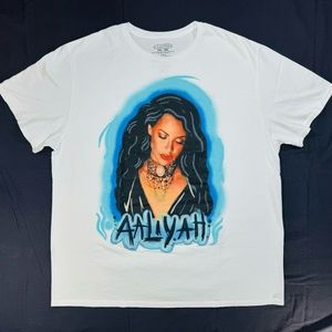 Aaliyah Airbrush Style Graphic Shirt 2XL